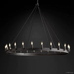 Camino Vintage Industrial Round Chandelier 50"