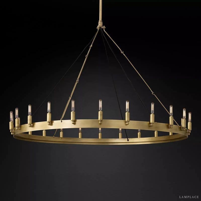 Camino Vintage Industrial Round Chandelier 50"