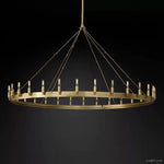 Camino Vintage Industrial Round Chandelier 63"