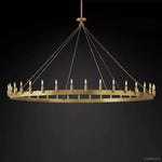Camino Vintage Industrial Round Chandelier 73"
