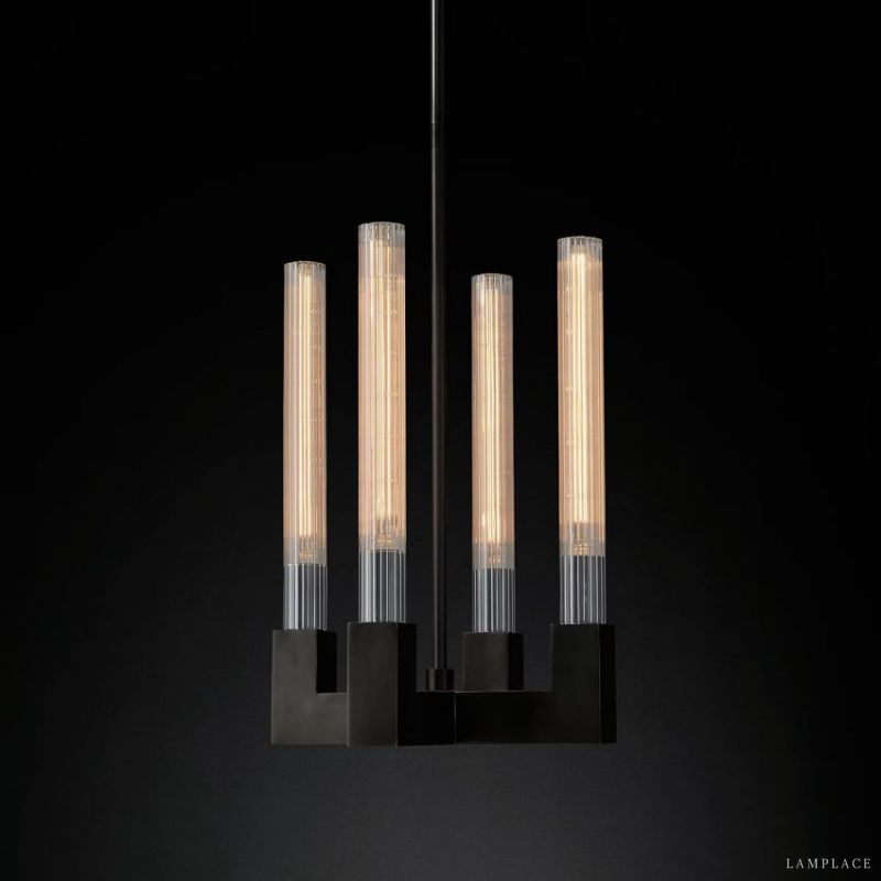 Cannele Ribbed Glass Pendant Light