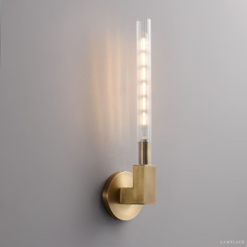 Cannele Ribbed Glass Wall Sconce