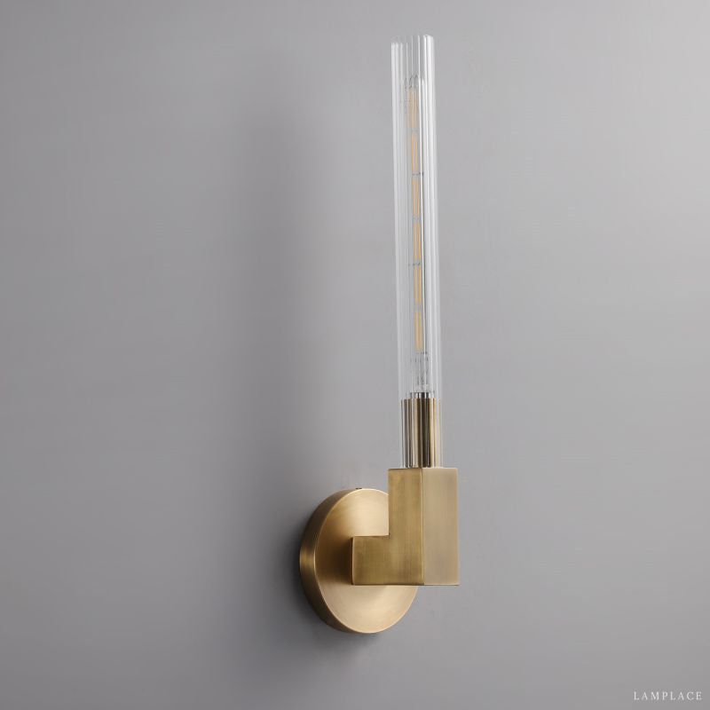 Cannele Ribbed Glass Wall Sconce