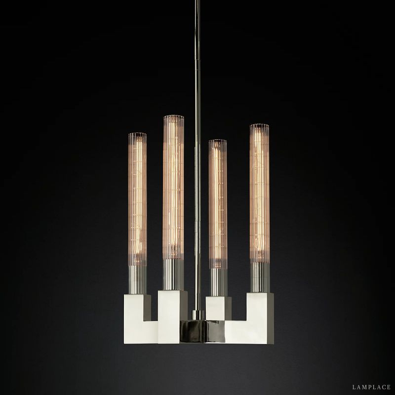 Cannele Ribbed Glass Pendant Light