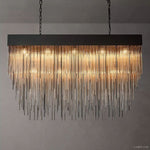 Cascada Stacked Prism Rectangular Chandelier 54"