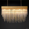 Cascada Stacked Prism Rectangular Chandelier 54"
