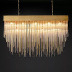 Cascada Stacked Prism Rectangular Chandelier 54"