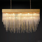 Cascada Stacked Prism Rectangular Chandelier 54"