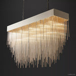Cascada Stacked Prism Rectangular Chandelier 54"