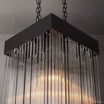 Cascada Stacked Prism Square Chandelier 21"