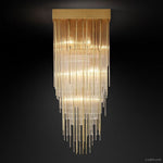 Cascada Stacked Prism Square Chandelier 21"