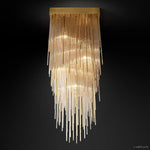 Cascada Stacked Prism Square Chandelier 21"