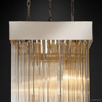 Cascada Stacked Prism Square Chandelier 21"