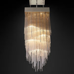 Cascada Stacked Prism Square Chandelier 21"