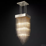 Cascada Stacked Prism Square Chandelier 21"