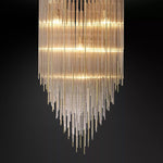 Cascada Stacked Prism Square Chandelier 30"
