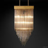 Cascada Stacked Prism Square Chandelier 30"