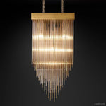 Cascada Stacked Prism Square Chandelier 30"