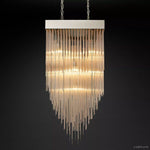 Cascada Stacked Prism Square Chandelier 30"