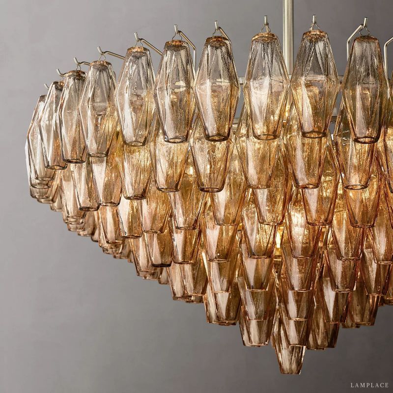 Chiara Murano Glass Tiered Round Chandelier 37"