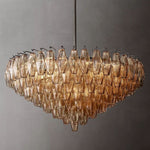 Chiara Murano Glass Tiered Round Chandelier 37"