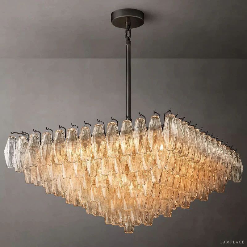 Chiara Murano Glass Square Chandelier 32"