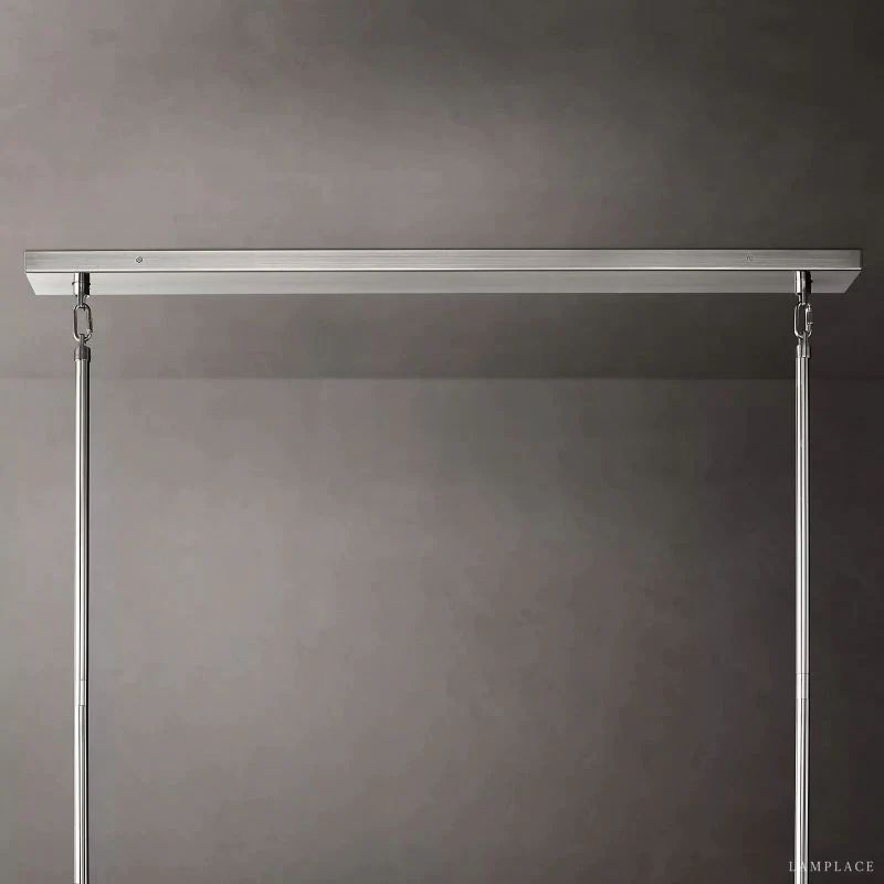 Chiara Murano Glass Tiered Rectangular Chandelier 74"