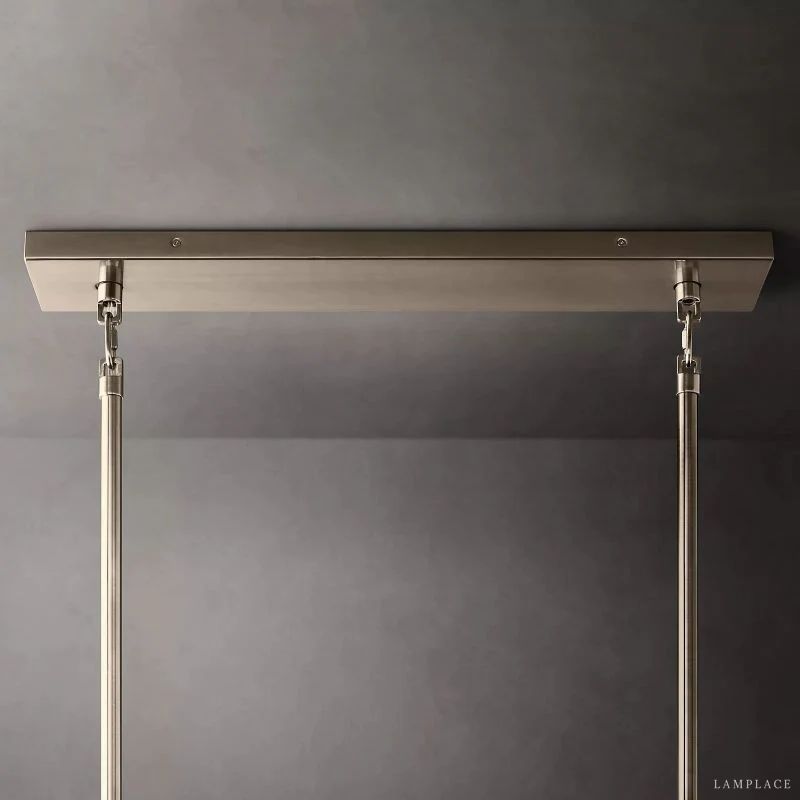 Chiara Murano Glass Tiered Rectangular Chandelier 54"