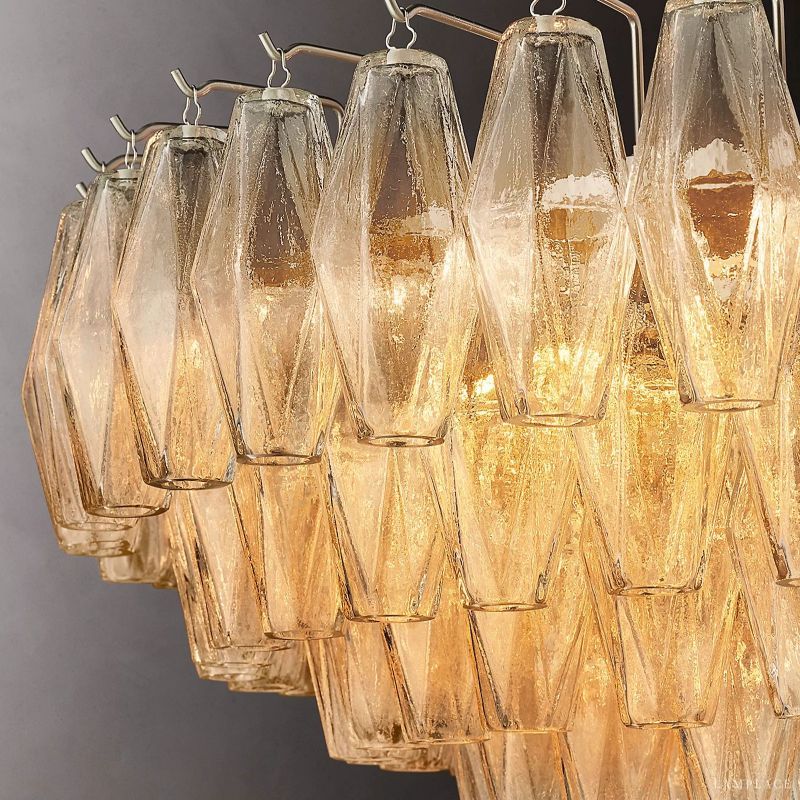 Chiara Murano Glass Tiered Round Chandelier 37"