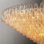Chiara Murano Glass Tiered Round Chandelier 62"