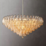 Chiara Murano Glass Tiered Round Chandelier 37"