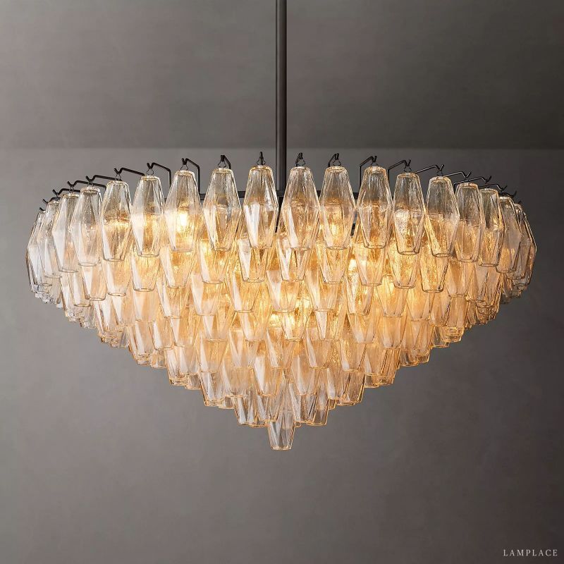 Chiara Murano Glass Tiered Round Chandelier 37"