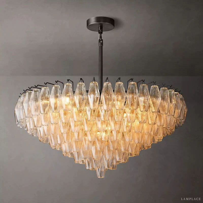 Chiara Murano Glass Tiered Round Chandelier 37"