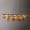 Chiara Murano Glass Tiered Rectangular Chandelier 54"