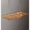 Chiara Murano Glass Tiered Rectangular Chandelier 74"