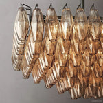Chiara Murano Glass Tiered Rectangular Chandelier 54"