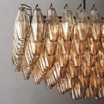 Chiara Murano Glass Tiered Rectangular Chandelier 54"