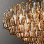 Chiara Murano Glass Tiered Round Chandelier 62"