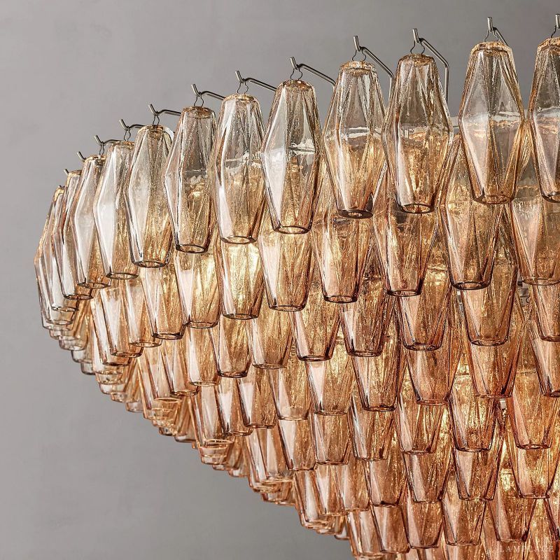 Chiara Murano Glass Tiered Round Chandelier 62"