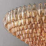 Chiara Murano Glass Tiered Round Chandelier 62"