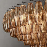 Chiara Murano Glass Tiered Round Chandelier 62"