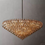 Chiara Murano Glass Tiered Round Chandelier 62"