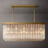 Cielo Lustred Glass Rectangle Chandelier 54"
