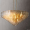 Sirene Draped Glass Round Chandelier 65"