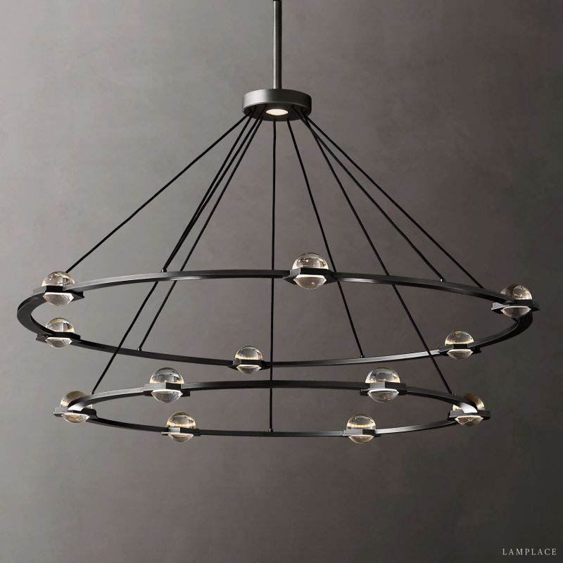 Eclatant Celestial Orbit Two-Tier Round Chandelier 60"