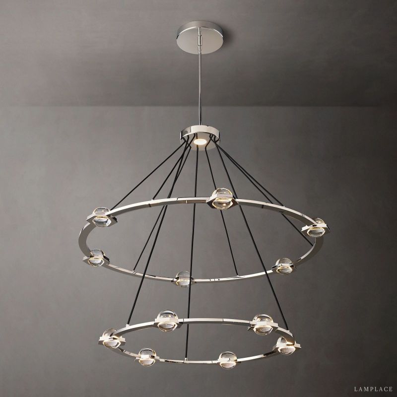 Eclatant Celestial Orbit Two-Tier Round Chandelier 48"