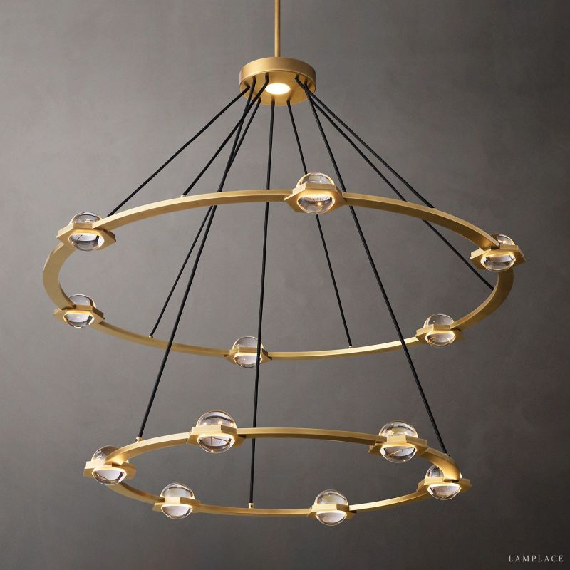 Eclatant Celestial Orbit Two-Tier Round Chandelier 60"