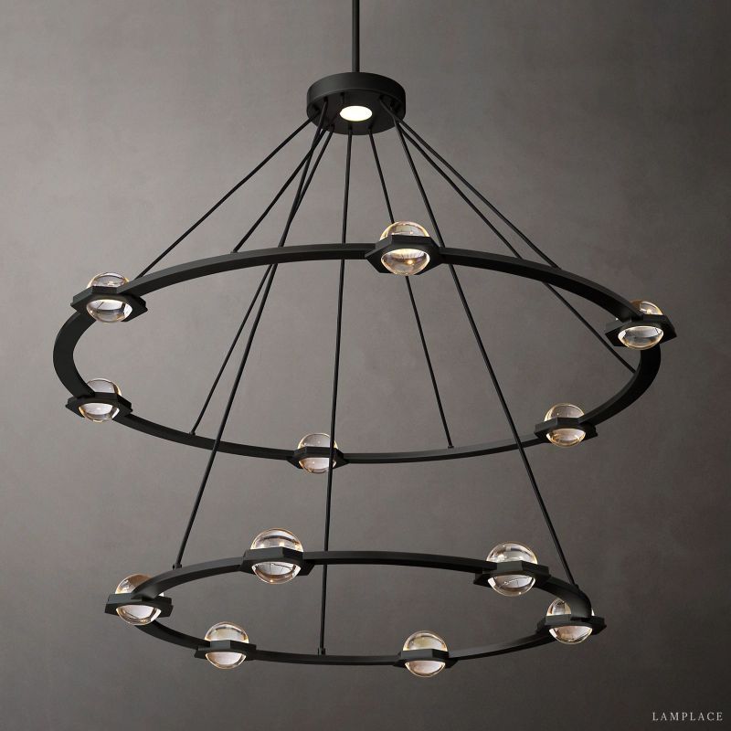 Eclatant Celestial Orbit Two-Tier Round Chandelier 48"