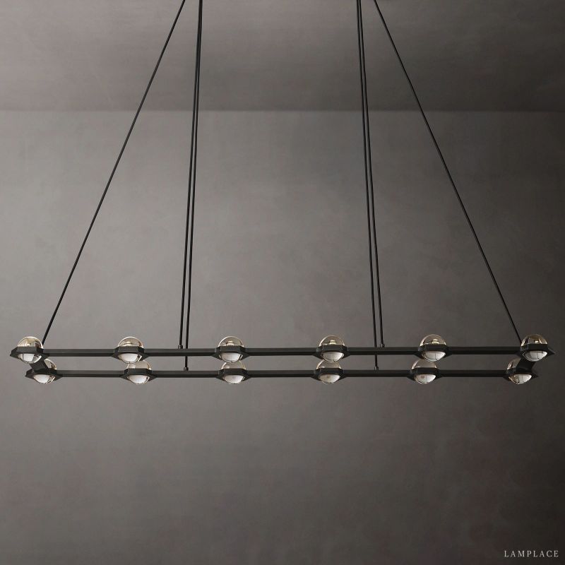Eclatant Celestial Orbit Rectangular Chandelier 72"