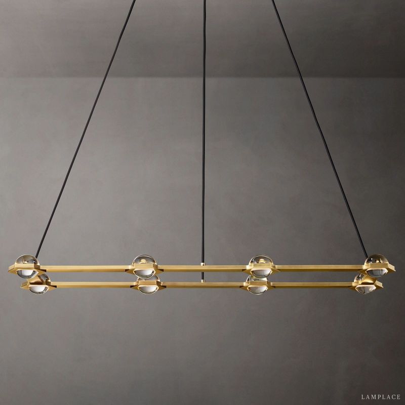 Eclatant Celestial Orbit Rectangular Chandelier 54"